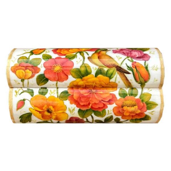 Handcrafted Bone Jewelry Box with Persian-Inspired White Design