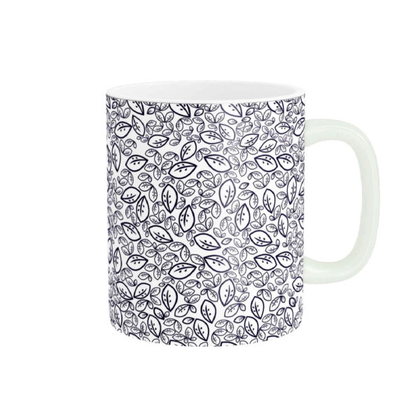 Ceramic Coffee Mug with Leaf Design