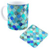 Ceramic Coffee Mug with Geometric Design