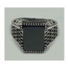 Classic Persian Aqeeq Silver Ring for Men