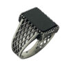 Classic Persian Aqeeq Silver Ring for Men