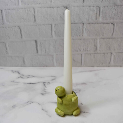 Decorative Ceramic Candle Holder in Whimsical Turtle Design – Perfect for Any Room