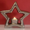 Decorative Ceramic Sculpture Candle Holder with Star Design