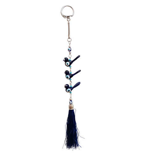 Decorative Evil Eye Wall Hanging Amulet with Bird Design