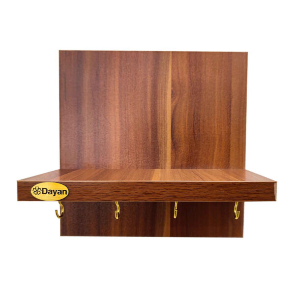 Decorative Wall Key Holder with Shelf & Hooks