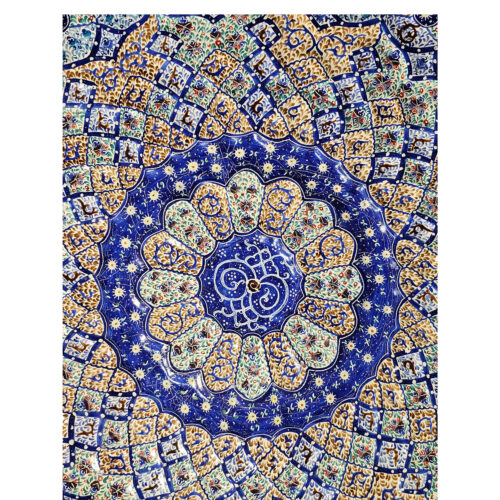 Decorative Minakari On Copper Plate Enamelwork Hand-Painted Wall Decor