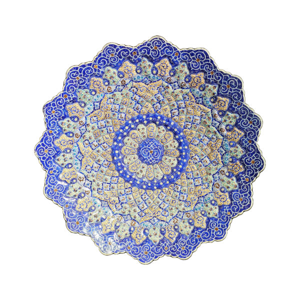 Decorative Minakari On Copper Plate Enamelwork Hand-Painted Wall Decor