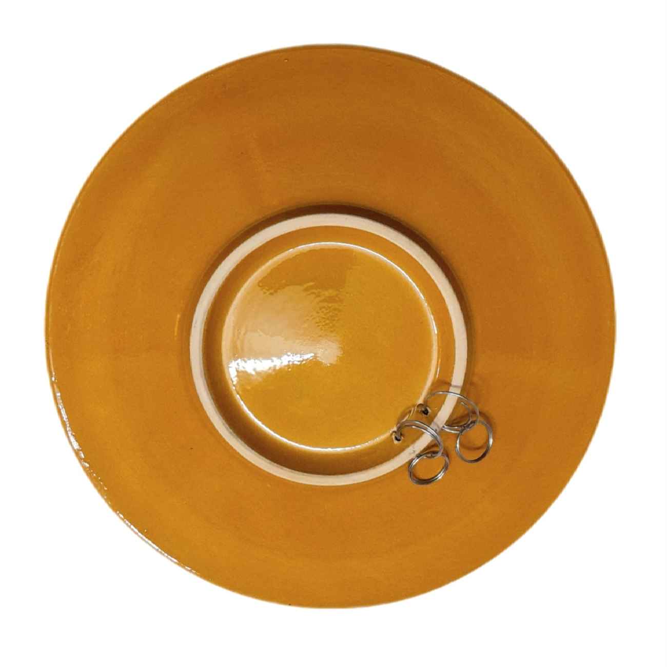 Decorative Pottery Plate In Persian Minakari Handmade Wall Art Floral