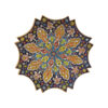 Decorative Pottery Wall Plate with Persian Minakari Enamel Handcrafted Hadish