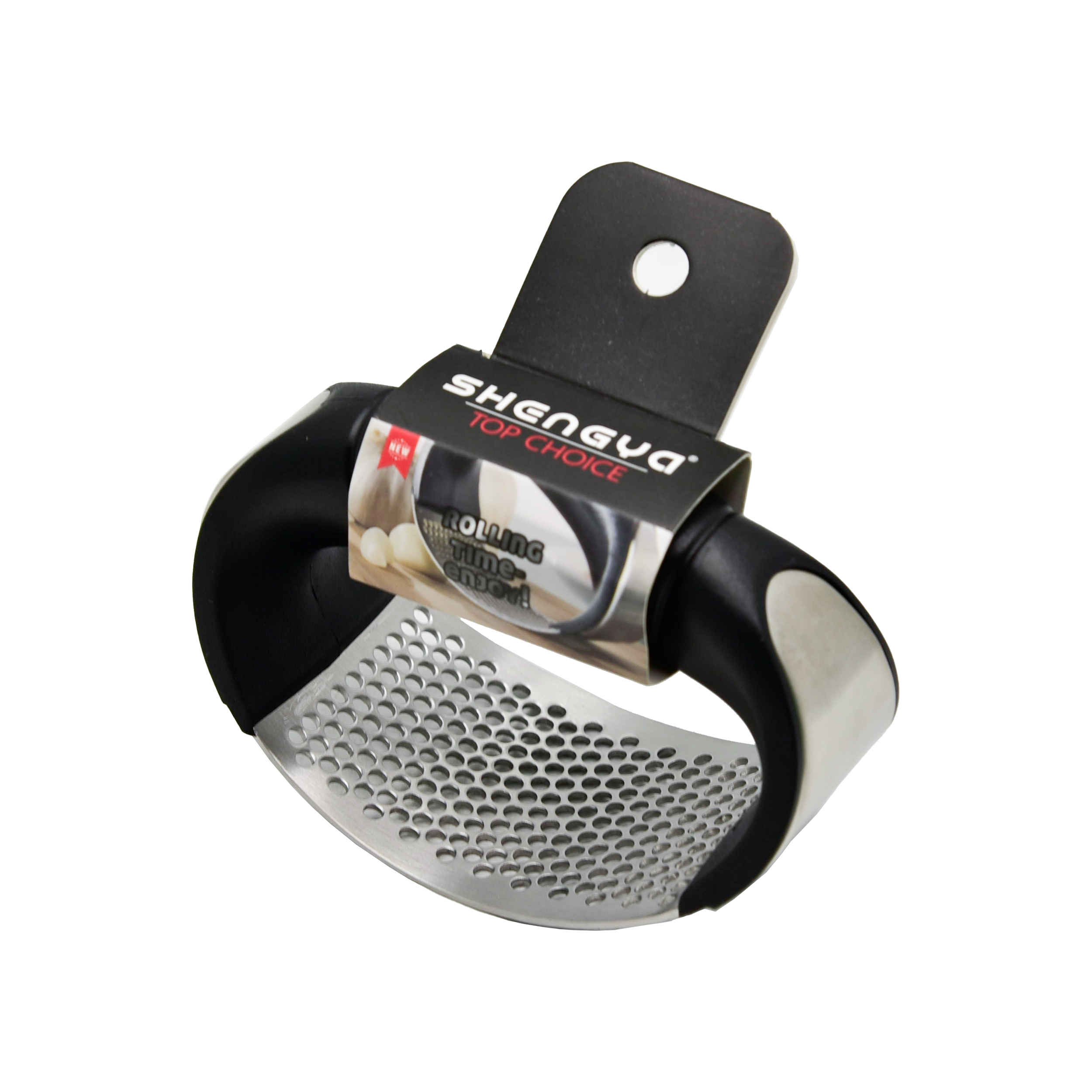 Manual Garlic Press Device Stainless Steel for Kitchen