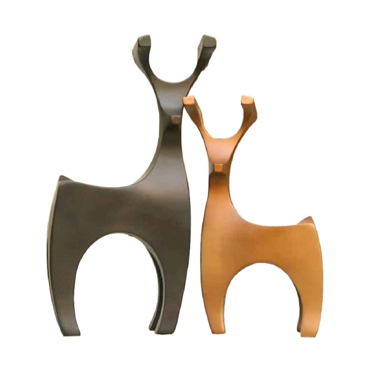 Decorative Polyester Sculpture Candle Holder with Deer Design