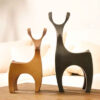 Decorative Polyester Sculpture Candle Holder with Deer Design