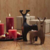 Decorative Polyester Sculpture Candle Holder with Deer Design