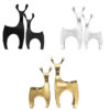 Decorative Polyester Sculpture Candle Holder with Deer Design