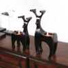 Decorative Polyester Sculpture Candle Holder with Deer Design