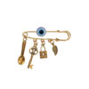 Elegant Eye Safety Pin Brooch for Ward Off Negativity