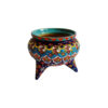 Persian Pottery Sugar Bowl in Minakari Enamelwork