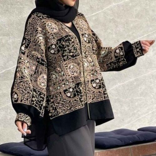 Elegant Persian embroidered Manto Chic for Every Occasion