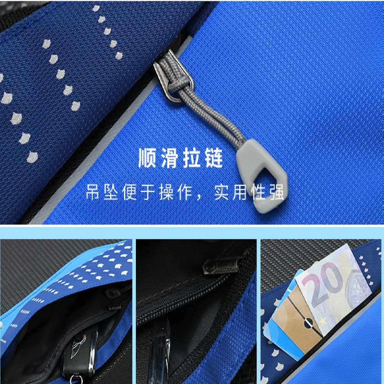 Elegant Blue Canvas Fanny Pack – For Chic Comfort & Everyday Use