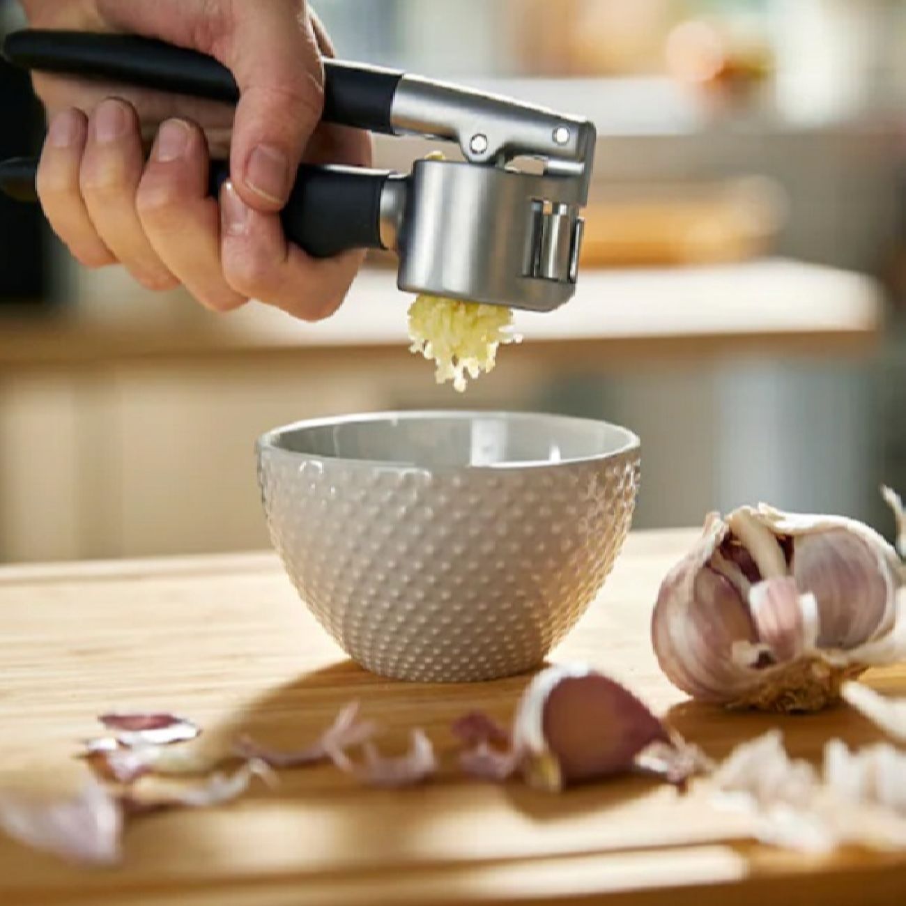 Manual Garlic Press Crusher Mincer Stainless Steel