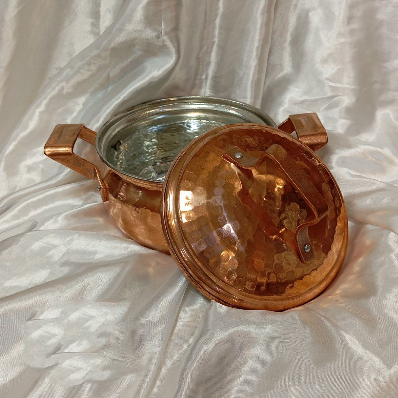 Persian Copper Stock Pot – Hammered Model Asiyah