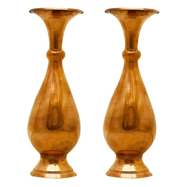 Handcrafted Decorative Persian Hammered Copper Vase Model Ladarius (x2)