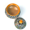 Handcrafted Persian Pottery Sugar Bowl Minakari Enameled
