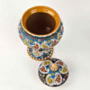 Handcrafted Persian Pottery Sugar Bowl in Minakari with Lid