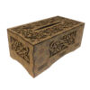Handcrafted Persian Wooden Tissue Box with Khatamkari Design