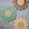 Handcrafted Persian Wooden Wall Clock