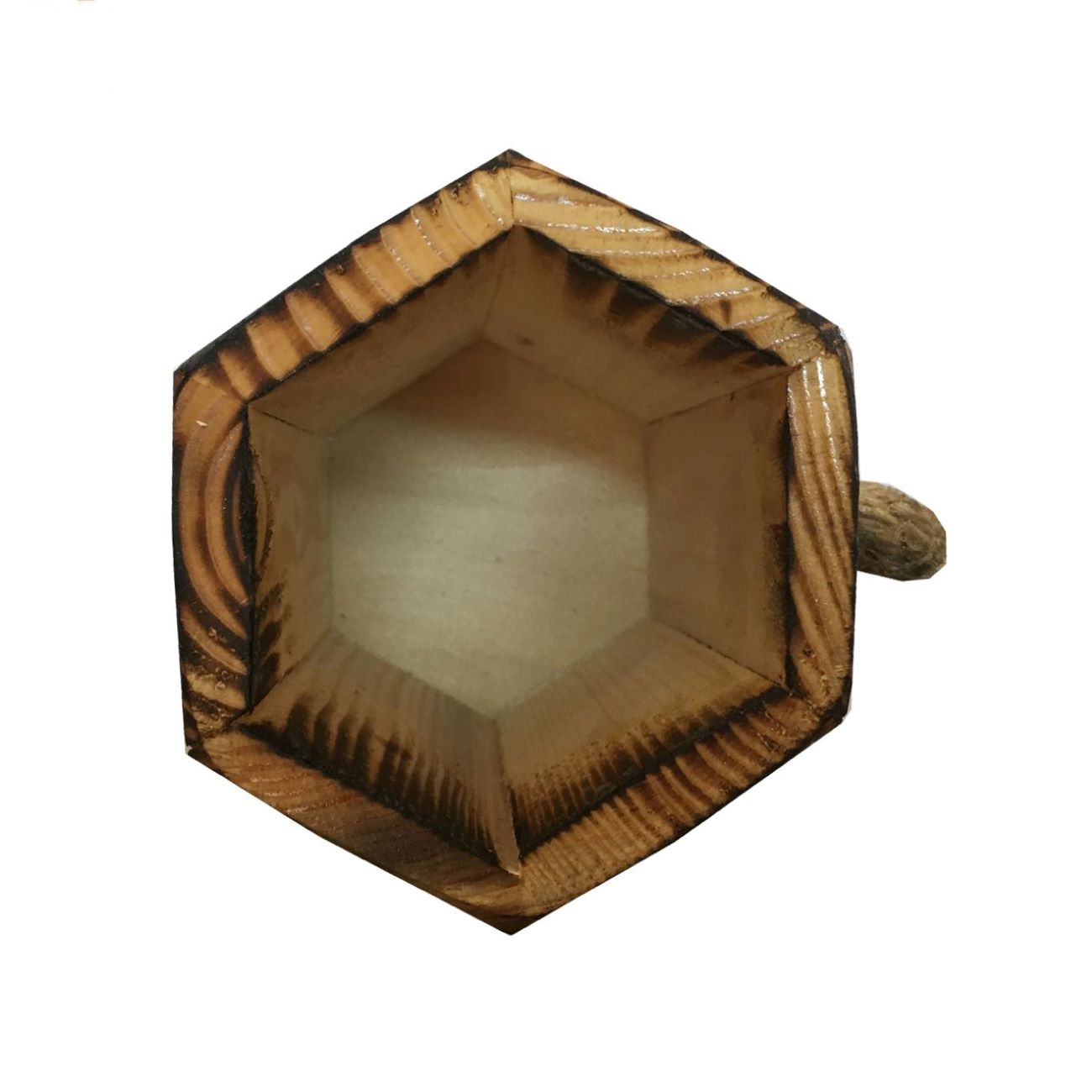 Handcrafted Wooden Makeup Brush Holder with Artistic Design and Handle