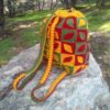 Handmade Crochet Casual Backpack with Leaf Design Model Autumn