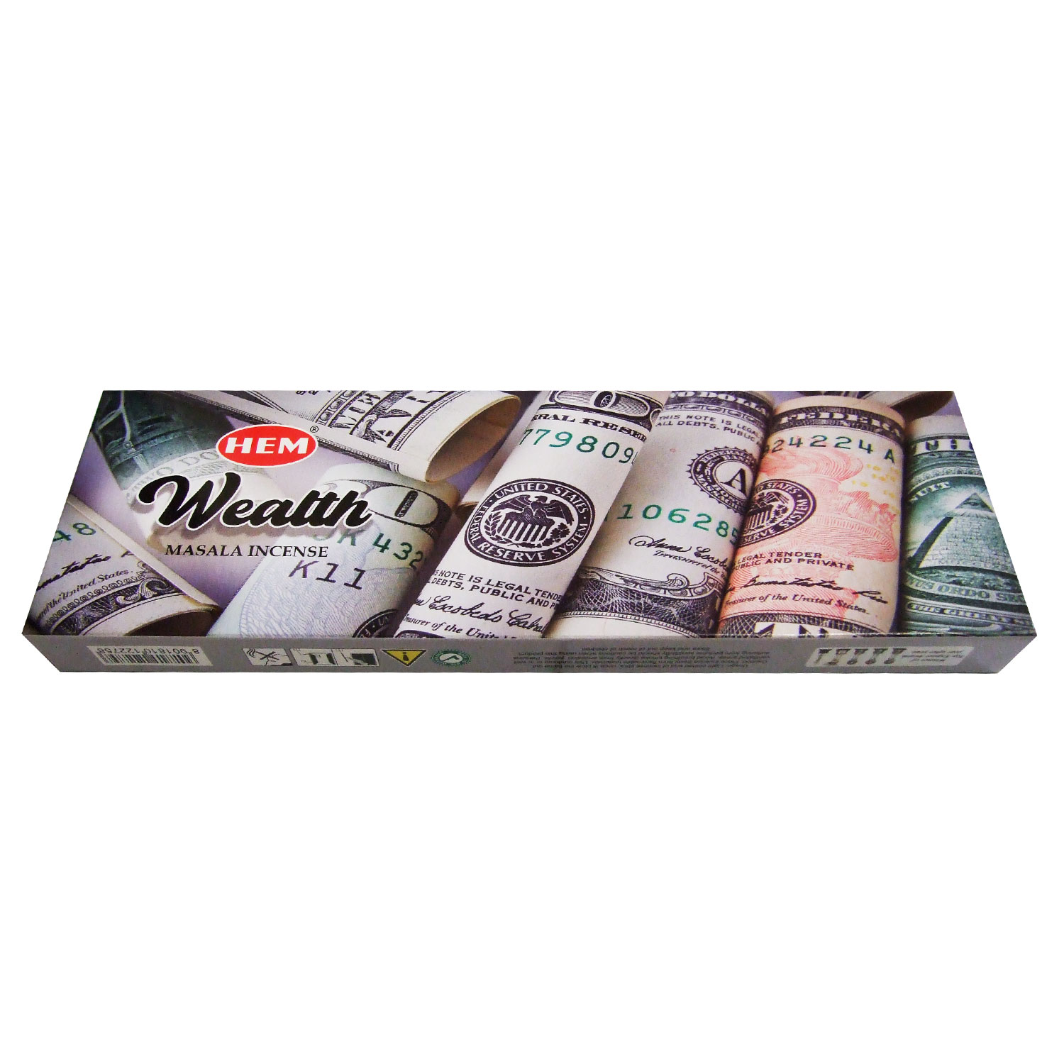 Hem Wealth Incense Sticks - 23 Handmade Sticks (Pack of 4)