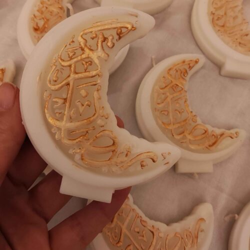 Islamic Candle Suitable for Ramadan Gift in Moon Shape (x10)