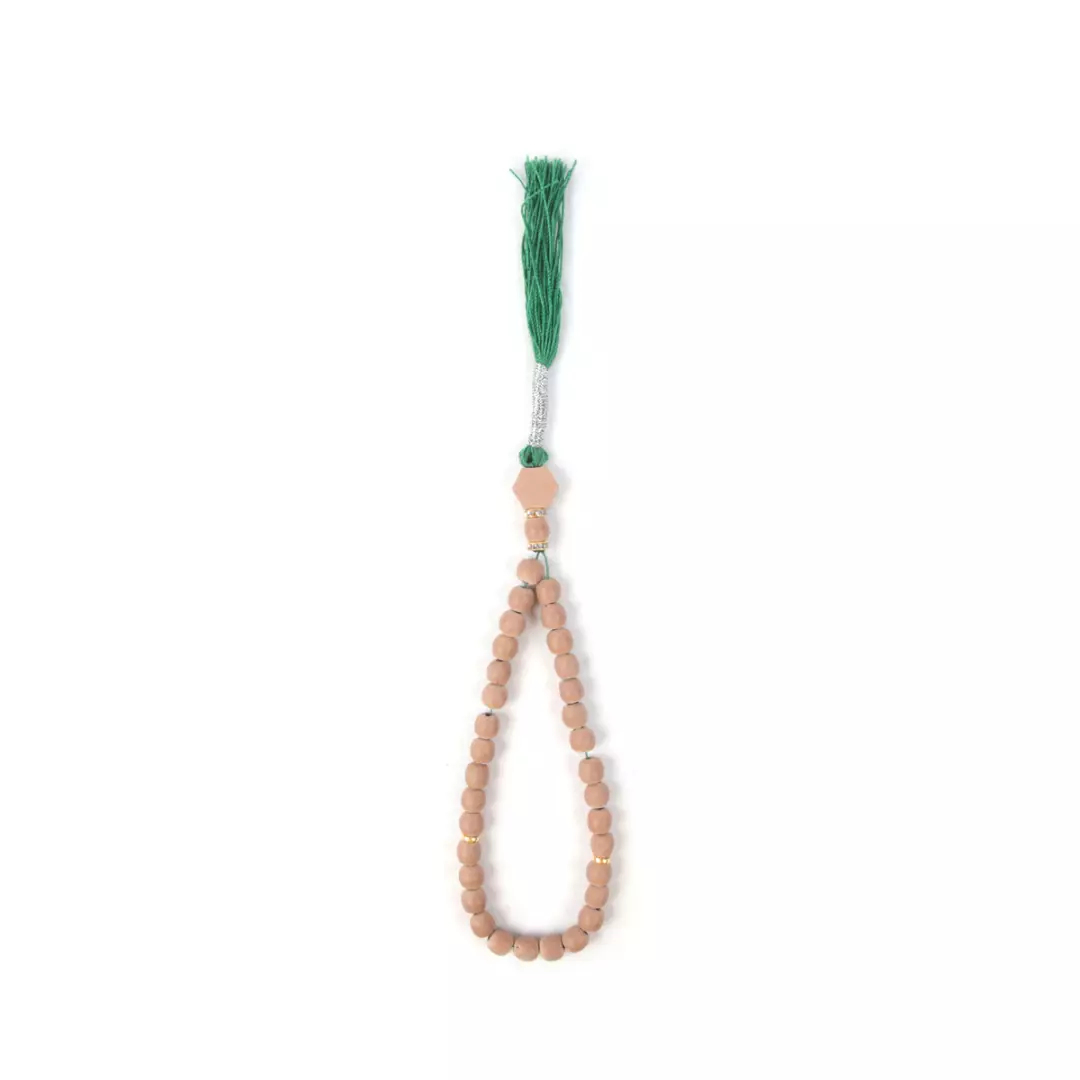 Islamic Karbala Tasbih Prayer Beads with Khak-e-Shifa for Shia Reza