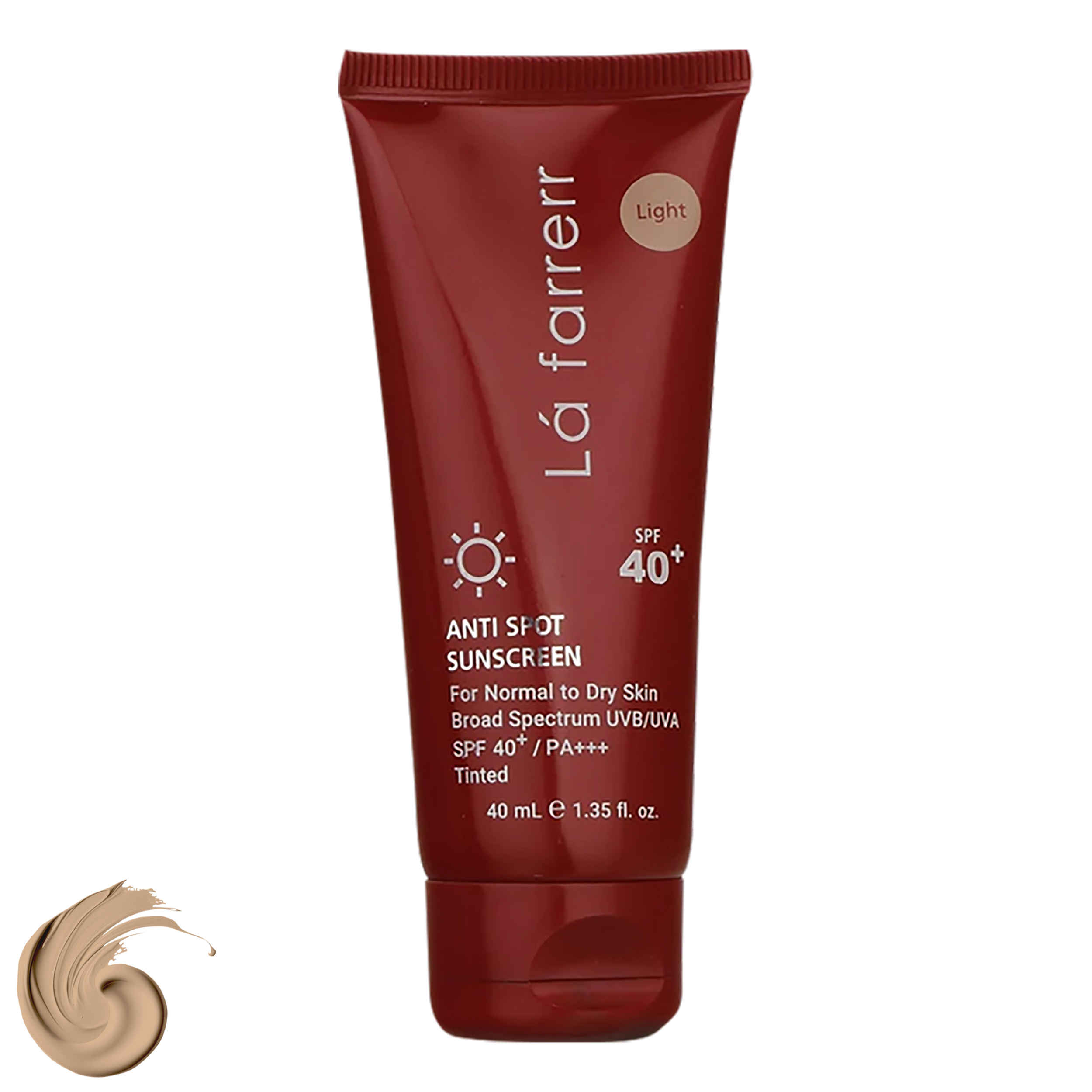 Lá Farrerr Anti Spot Sunscreen Colored SPF40 For Normal to Dry skin 40 ml