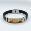 Leather Bracelet Elegant for Men in Black