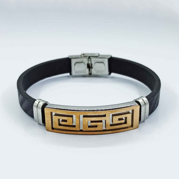 Leather Bracelet Elegant for Men in Black