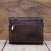 Luxurious Handcrafted Leather Shoulder Bag - Dark Brown