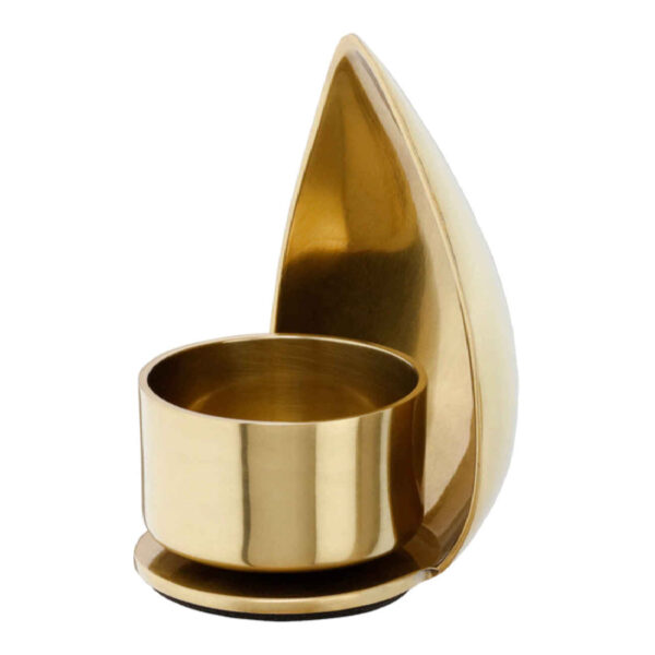 Luminous Golden Heritage Steel Candle Holder – Enhance Your Space