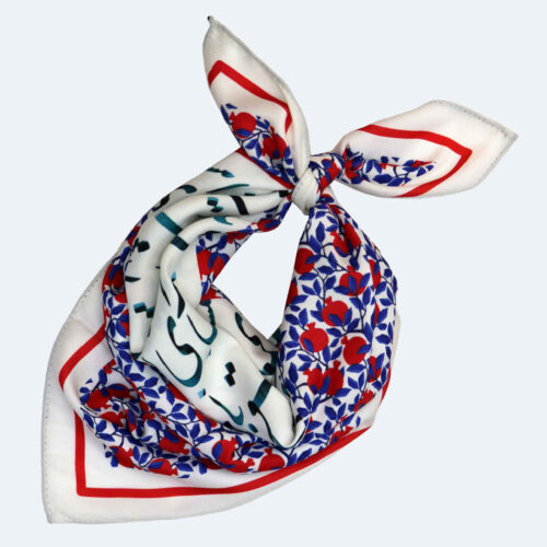 Luxurious Persian Neck Scarf for Women with Calligraphy Design