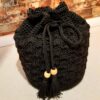 Macrame Backpack Handmade for Women in Black