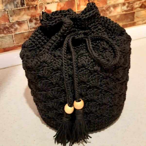 Macrame Backpack Handmade for Women in Black