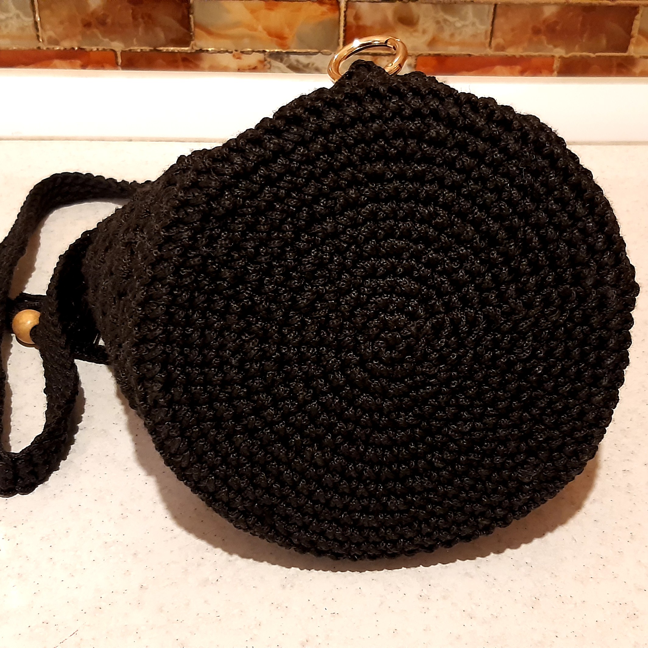 Macrame Backpack Handmade for Women in Black