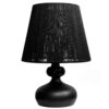 Metal Table Lamp Handcrafted with Fabric Shade
