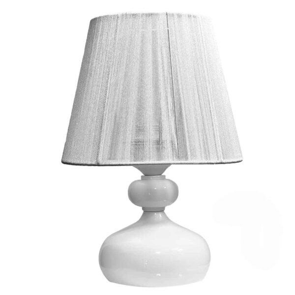 Metal Table Lamp Handcrafted with Fabric Shade