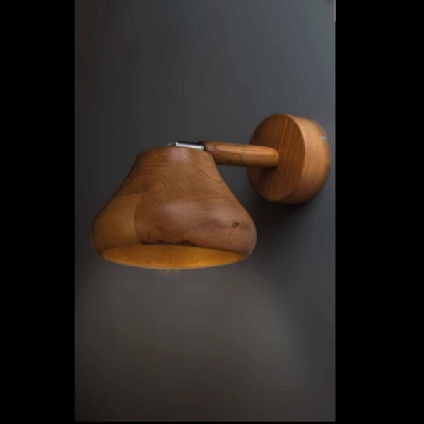 Minimalist Adjustable Wooden Wall Sconce Light Model Fungi