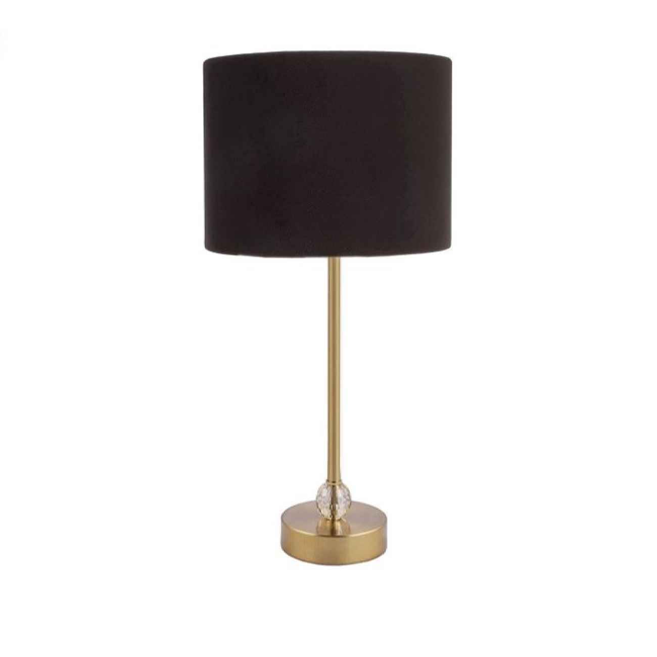 Accent Table Lamp with Drum Shade Design in Brown