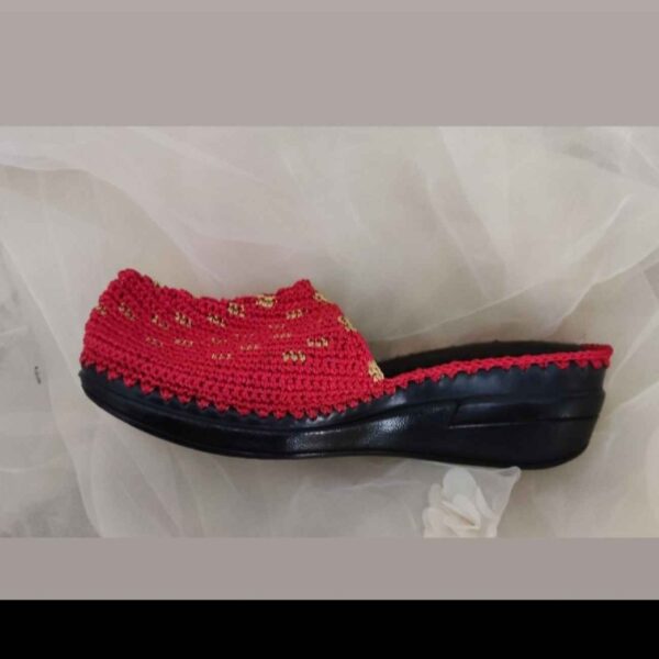 Persian Charough Style Slippers for Women in Red
