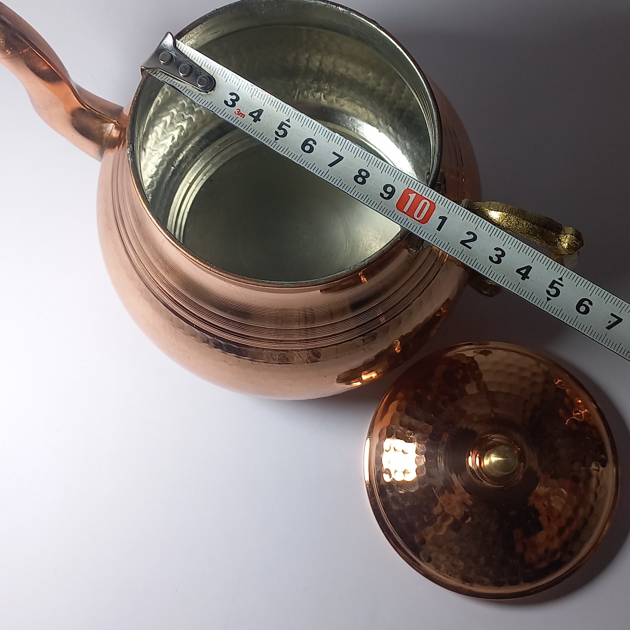 Persian Copper Double Teapot Durable & Hammered Dilara